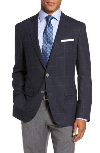 Men's Boss Hutsons Trim Fit Sport Coat L - Blue