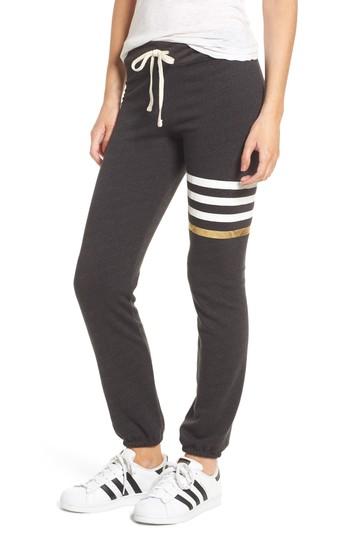 Women's Sundry Stripe Sweatpants - Black