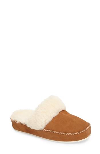 Women's Vionic Marley Faux Fur Slipper M - Brown