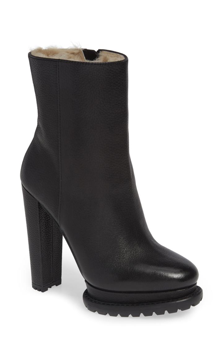 Women's Alice + Olivia Holden Genuine Shearling Bootie