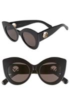 Women's Fendi 50mm Oversized Cat Eye Sunglasses - Black