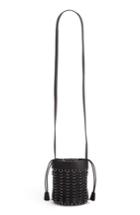 Paco Rabanne Mini Calfskin Bucket Bag - Black