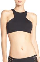Women's Seafolly High Neck Bikini Top Us / 8 Au - Black