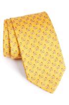 Men's Salvatore Ferragamo Rooster Print Silk Tie, Size - Yellow