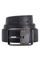 Men's Bugatchi Texture Leather Belt - Nero