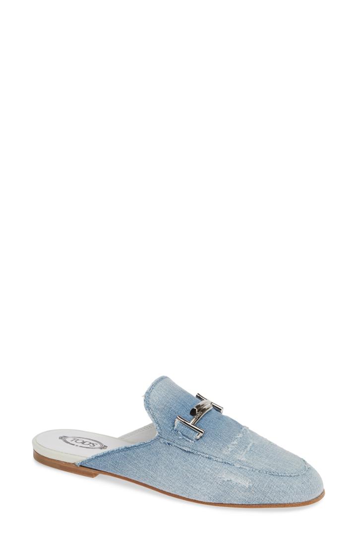 Women's Tod's Double T Mule Us / 39eu - Blue