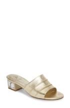 Women's Adrianna Papell Tiana Block Heel Slide Sandal M - Metallic