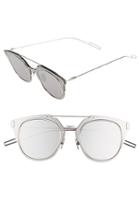 Men's Dior Homme 'composit 1.0s' 62mm Metal Shield Sunglasses - Palladium/ Grey Silver Mirror