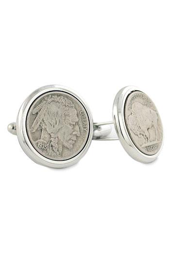 Men's David Donahue Buffalo Nickel Cuff Links