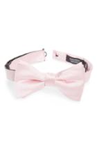 Men's Nordstrom Men's Shop Solid Silk Bow Tie, Size - Pink