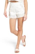 Women's Blanknyc Embroidered Denim Shorts - White