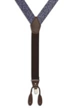 Men's Nordstrom Men's Shop Floral Denim Suspenders, Size - Denim