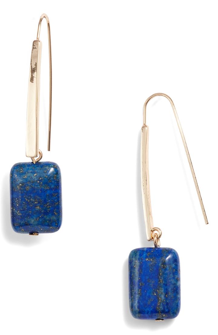 Women's Halogen Semiprecious Stone Drop Threader Earrings