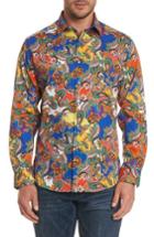 Men's Robert Graham Acosta Classic Fit Sport Shirt - Orange