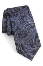 Men's Nordstrom Men's Shop Avalon Paisley Silk Tie, Size - Black