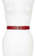 Women's Dolce & Gabbana Crystal Logo Belt - Rosso