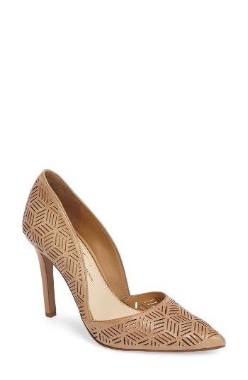 Women's Jessica Simpson Charie Pointy Toe D'orsay Pump M - Beige