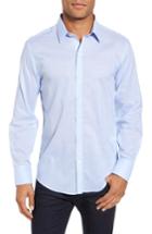 Men's Zachary Prell Ridley Slim Fit Texture Sport Shirt, Size - Blue