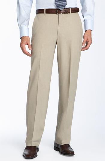Men's Ballin Stain Resistant Flat Front Trousers - Beige