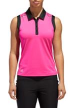Women's Adidas Sleeveless Golf Polo - Pink