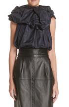 Women's Marc Jacobs Rosette Collar Checked Silk Blouse