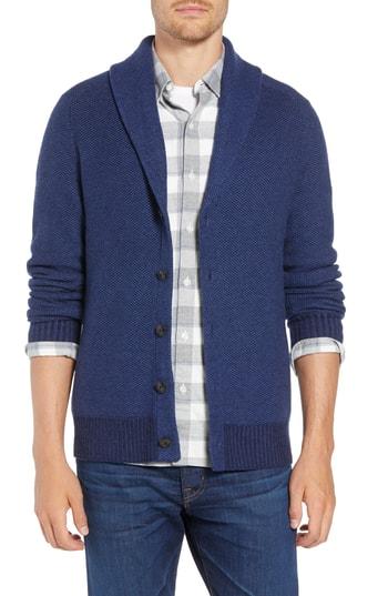 Men's Bonobos Shawl Collar Cardigan, Size - Blue
