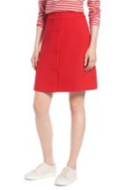 Women's 1901 Button Front Skirt - Red
