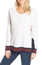 Women's Pam & Gela Side Slit Sweatshirt, Size - White