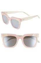 Women's Vow London Riley 50mm Cat Eye Sunglasses - Milky Pink/ Smoke