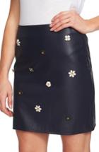 Women's Cece Embellished Faux Leather Miniskirt - Blue