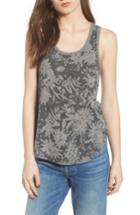 Women's Sundry Floral Print Tank - Grey