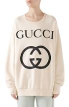 Women's Gucci Logo Sweatshirt, Size - Ivory