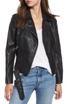 Women's Bb Dakota Maria Washed Faux Leather Patchwork Jacket - Black