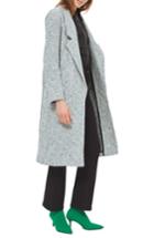 Women's Topshop Brushback Jersey Coat Us (fits Like 0) - Grey