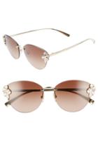 Women's Versace Tribute 58mm Cat Eye Sunglasses - Pale Gold/ Brown Gradient