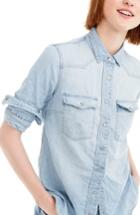 Women's J.crew Light Wash Western Shirt