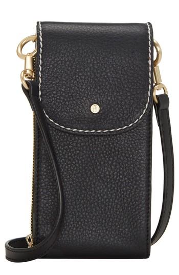 Ed Ellen Degeneres Small Baja Leather Crossbody Bag - Black