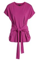 Women's Halogen Wrap Detail Stretch Knit Top, Size - Purple