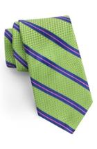 Men's Ted Baker London Stripe Grenadine Silk Tie, Size - Green