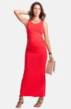 Women's Isabella Oliver 'lisle' Maternity Maxi Tank Dress - Coral