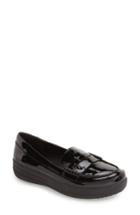 Women's Fitflop(tm) Leather Penny Loafer .5 M - Black