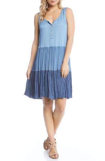 Women's Karen Kane Tiered Chambray Dress - Blue