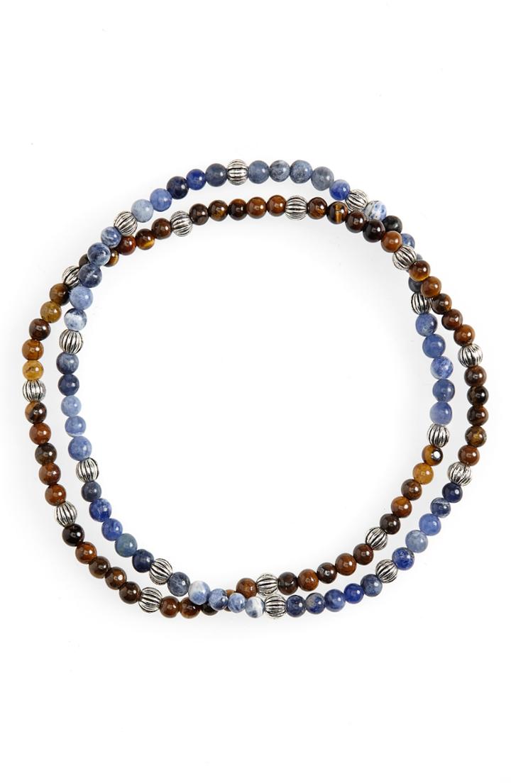 Men's Nordstrom Men's Shop Bead Wrap Bracelet