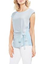Women's Vince Camuto Side Tie Mixed Media Top