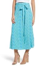 Women's Afrm Emerald Wrap Midi Skirt - Blue
