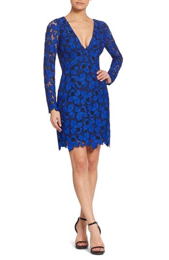 Women's Dress The Population Katherine Lace Dress - Blue