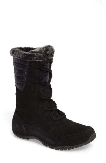 Women's The North Face Nuptse Purna Ii Waterproof Primaloft Silver Eco Insulated Winter Boot .5 M - Black