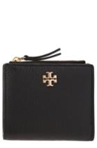 Women's Tory Burch Mini Frida Leather Wallet - Black