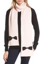 Women's Kate Spade New York Grosgrain Bow Muffler Scarf, Size - Pink