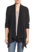 Women's Bobeau Peplum Back Open Front Cardigan